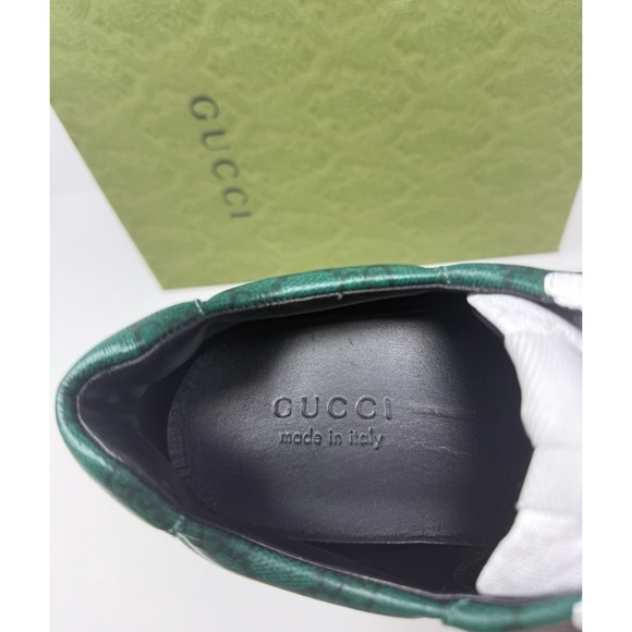 Gucci Rhyton GG Monogram Sneaker Green/Black Size 12 US 11 Gucci - Picture 7 of 9